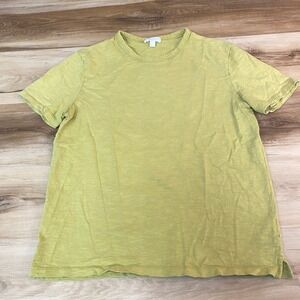 COS Mens Crew Neck Short Sleeve T Shirt Lime Green Cotton Size Medium